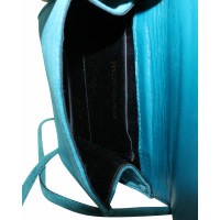 Yves Saint Laurent Umhängetasche aus Wildleder in Blau