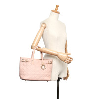 Christian Dior Panarea Tote Bag Medium Canvas in Roze