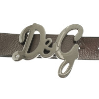 Dolce & Gabbana Gürtel aus Leder in Grau