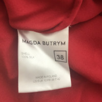 Magda Butrym Oberteil aus Seide in Rot