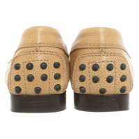 Tod's Chaussons/Ballerines en Cuir en Ocre