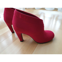 United Nude Pumps/Peeptoes aus Canvas in Rot