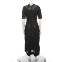 Love Shack Fancy Kleid aus Baumwolle in Schwarz