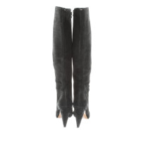 Maison Martin Margiela Bottes en Cuir en Noir