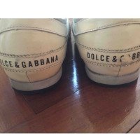 Dolce & Gabbana Sneaker in Pelle verniciata in Bianco