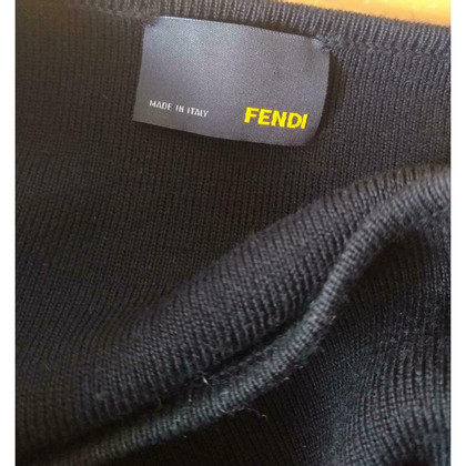 Fendi Kleid aus Wolle in Schwarz