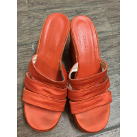 Charles Jourdan Slippers/Ballerinas Silk in Orange