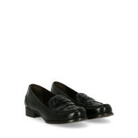 Bottega Veneta Chaussons/Ballerines en Cuir en Noir