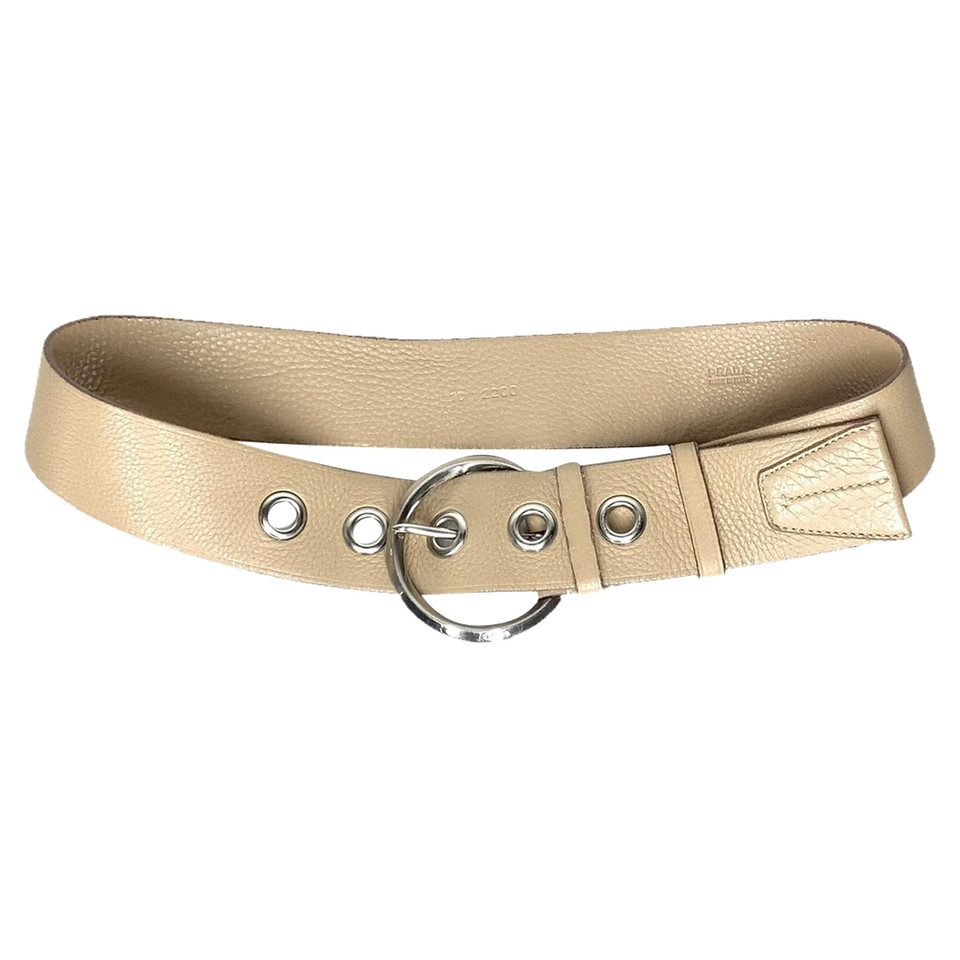 Prada Belt Leather in Beige