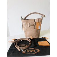 Tod's Double T Bucket Bag aus Leder in Beige