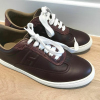 Hermès Trainers Leather in Bordeaux