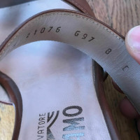 Salvatore Ferragamo Sandals Leather in Ochre