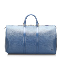 Louis Vuitton Keepall 50 in Pelle in Blu