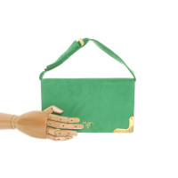 Prada Clutch Bag Leather in Green