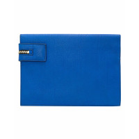 Victoria Beckham Clutch en Cuir en Bleu