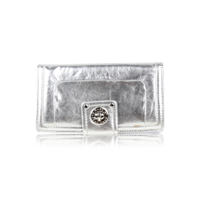 Marc By Marc Jacobs Clutch Bag Leather in Silvery