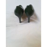Miu Miu Sandalen aus Leder in Grün