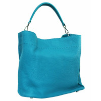 Fendi Shoulder bag Leather in Turquoise