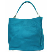 Fendi Shoulder bag Leather in Turquoise