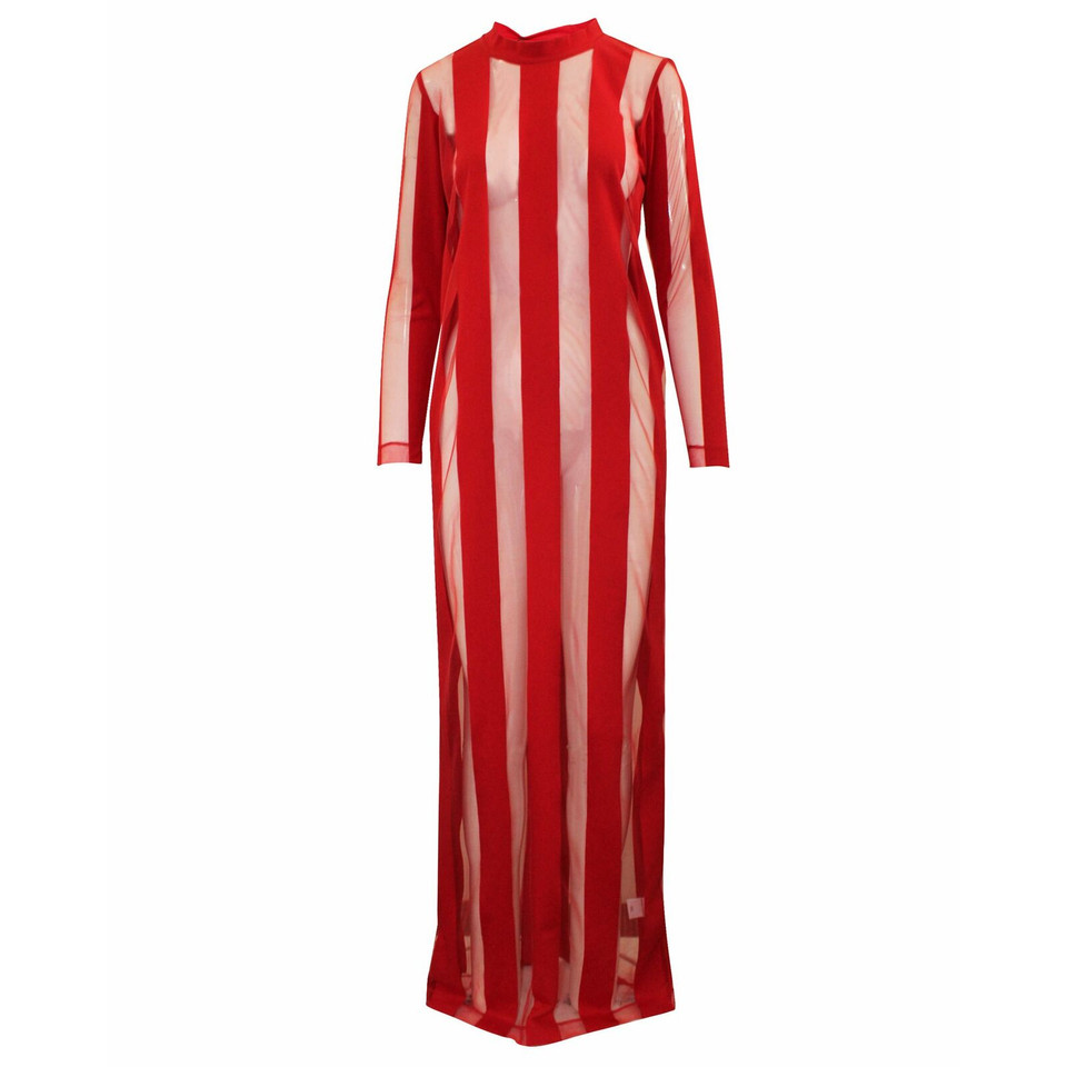 Marques'almeida Kleid aus Baumwolle in Rot