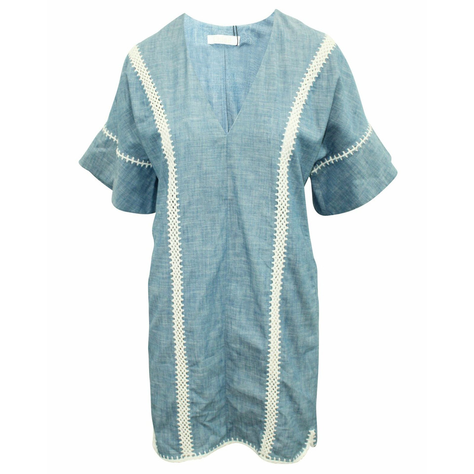 Chloé Kleid aus Baumwolle in Blau