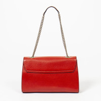 Gucci Emily Chain Strap Leer in Rood