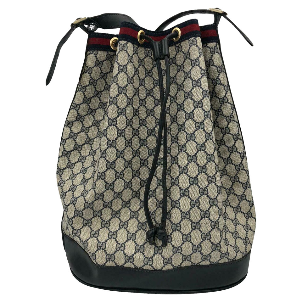 Gucci Bucket Bag Leer in Blauw