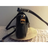 Borbonese Umhängetasche aus Leder in Schwarz