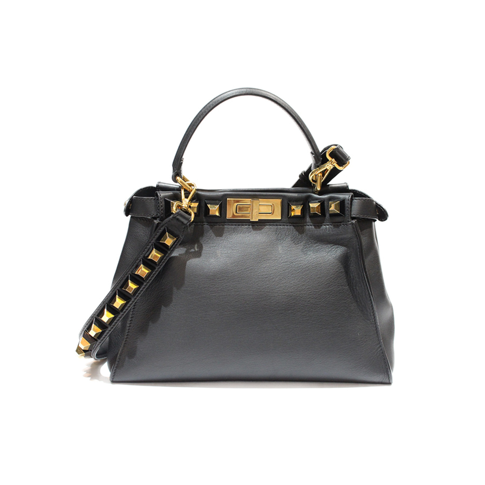Fendi Peekaboo Bag Leather in Black - Second Hand Fendi Peekaboo Bag  Leather in Black buy used for 2500€ (4520744)
