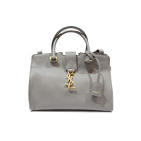 Saint Laurent Cabas Baby Leather in Grey