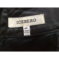 Iceberg Kleid aus Leder in Schwarz