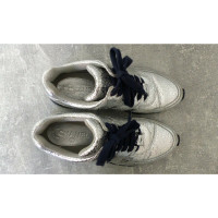 Chanel Trainers Leather in Silvery