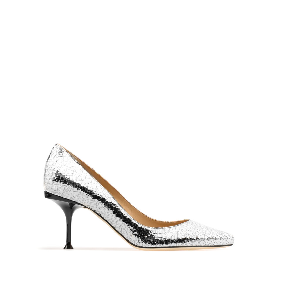 Sergio Rossi Pumps/Peeptoes Leather in Silvery