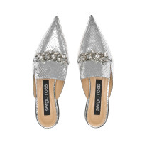 Sergio Rossi Slippers/Ballerinas Leather in Silvery
