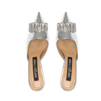 Sergio Rossi Slippers/Ballerinas Leather in Silvery