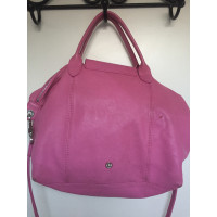 Longchamp Tote bag Leer in Roze