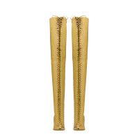 Sergio Rossi Stiefel aus Leder in Gold