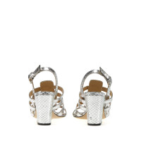 Sergio Rossi Sandals Leather in Silvery