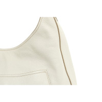 Prada Shopper aus Leder in Creme