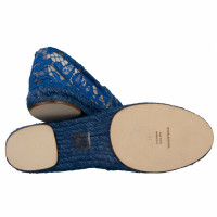 Dolce & Gabbana Slipper/Ballerinas aus Viskose in Blau