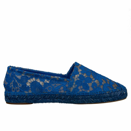 Dolce & Gabbana Slippers/Ballerinas Viscose in Blue