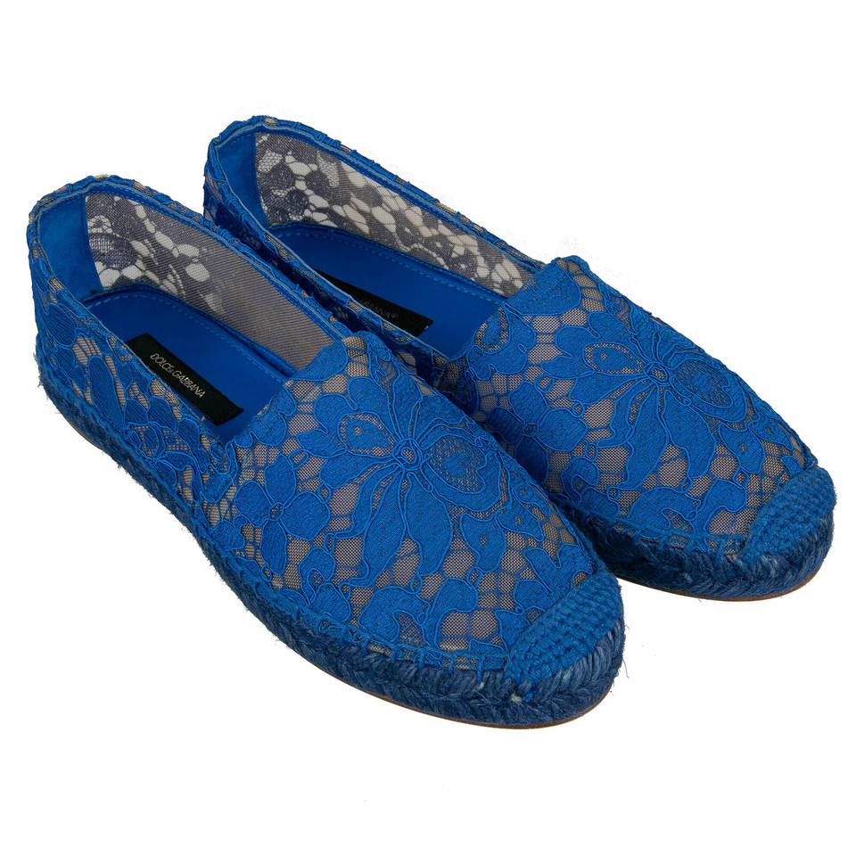 Dolce & Gabbana Slippers/Ballerina's Viscose in Blauw