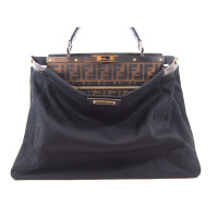 Fendi Peekaboo Bag in Tela in Nero