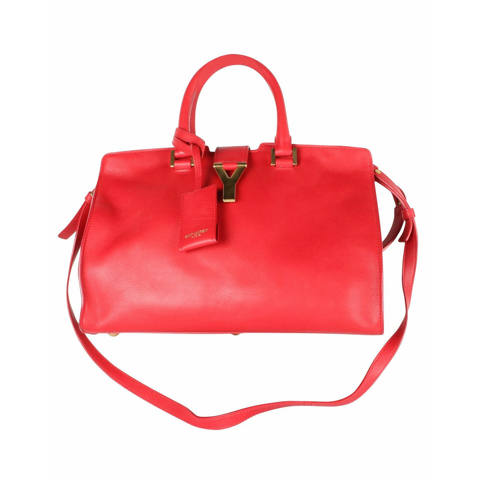 Saint Laurent Cabas Chyc Leather in Red