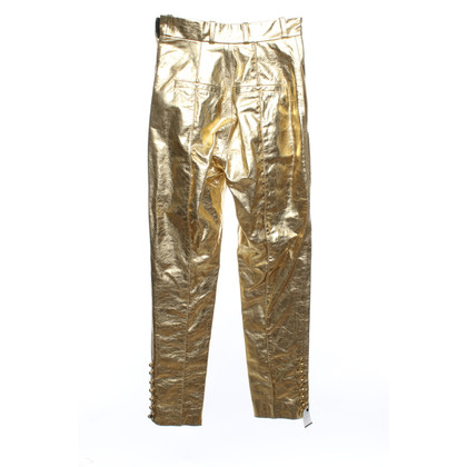 Hillier Bartley  Trousers Leather in Gold