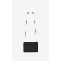 Saint Laurent Sunset Medium Leer in Zwart