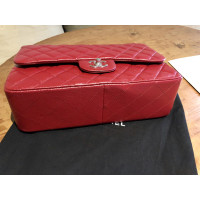 Chanel Jumbo Flap Bag aus Leder in Rot