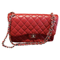 Chanel Jumbo Flap Bag in Pelle in Rosso
