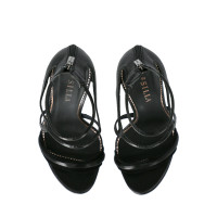 Le Silla  Sandalen aus Leder in Schwarz