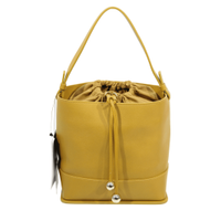Max Mara Handtasche aus Leder in Gelb